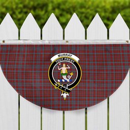 ScotsTee Shop Scottish Murray of Polmaise Crest Tartan Non-Pleated Fan Flag Bunting Banner