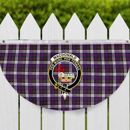 ScotsTee Shop Scottish MacDonald Dress Modern SC Crest Tartan Non-Pleated Fan Flag Bunting Banner