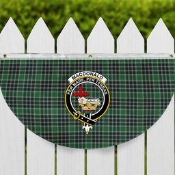ScotsTee Shop Scottish MacDonald Lord of the Isles Hunting Modern Crest Tartan Non-Pleated Fan Flag Bunting Banner