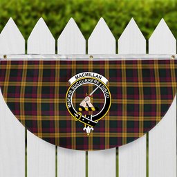 ScotsTee Shop Scottish MacMillan Modern Crest Tartan Non-Pleated Fan Flag Bunting Banner