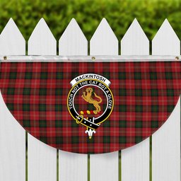 ScotsTee Shop Scottish MacKintosh 4 Crest Tartan Non-Pleated Fan Flag Bunting Banner