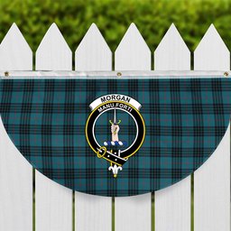 ScotsTee Shop Scottish Morgan Ancient Crest Tartan Non-Pleated Fan Flag Bunting Banner