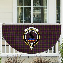 ScotsTee Shop Scottish MacDonell Of Glengarry Modern Crest Tartan Non-Pleated Fan Flag Bunting Banner