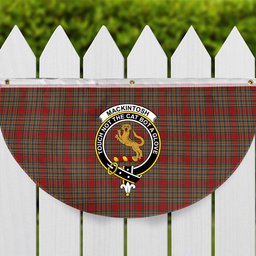 ScotsTee Shop Scottish MacKintosh 8 Crest Tartan Non-Pleated Fan Flag Bunting Banner