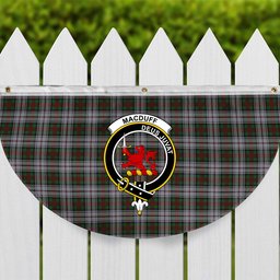 ScotsTee Shop Scottish MacDuff Dress Crest Tartan Non-Pleated Fan Flag Bunting Banner