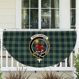 ScotsTee Shop Scottish Spottiswood Crest Tartan Non-Pleated Fan Flag Bunting Banner