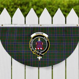 ScotsTee Shop Scottish Ogilvie Hunting 1 Crest Tartan Non-Pleated Fan Flag Bunting Banner