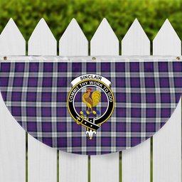 ScotsTee Shop Scottish Sinclair Dress (Dance) Modern Clan Crest Tartan Non-Pleated Fan Flag Bunting Banner