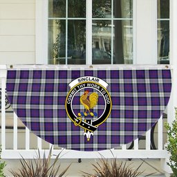 ScotsTee Shop Scottish Sinclair Dress (Dance) Modern Clan Crest Tartan Non-Pleated Fan Flag Bunting Banner