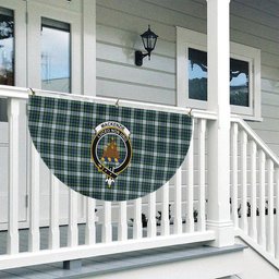 ScotsTee Shop Scottish MacKenzie Dress Ancient Crest Tartan Non-Pleated Fan Flag Bunting Banner