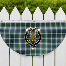 ScotsTee Shop Scottish MacKenzie Dress Ancient Crest Tartan Non-Pleated Fan Flag Bunting Banner