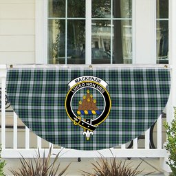ScotsTee Shop Scottish MacKenzie Dress Ancient Crest Tartan Non-Pleated Fan Flag Bunting Banner