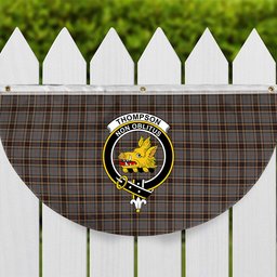 ScotsTee Shop Scottish Thompson special grey Crest Tartan Non-Pleated Fan Flag Bunting Banner