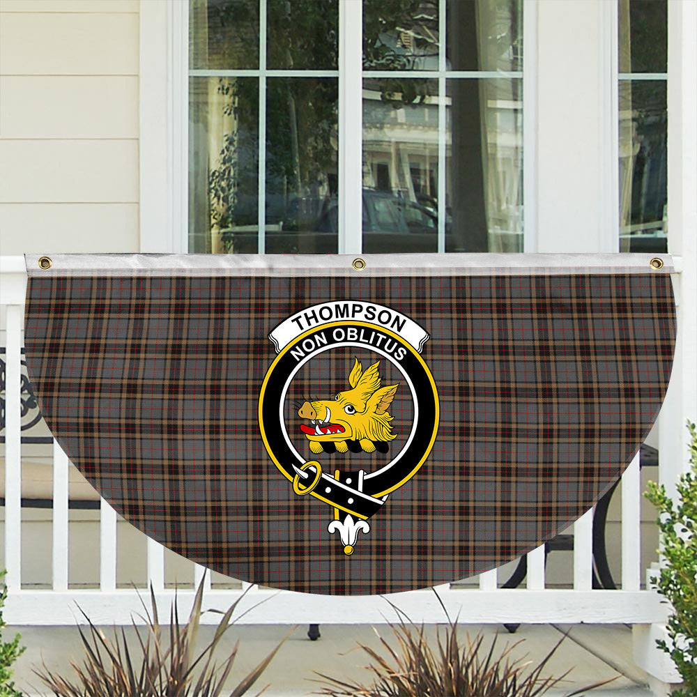 ScotsTee Shop Scottish Thompson special grey Crest Tartan Non-Pleated Fan Flag Bunting Banner
