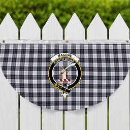 ScotsTee Shop Scottish MacRae Dress Modern Crest Tartan Non-Pleated Fan Flag Bunting Banner