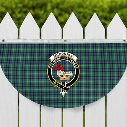 ScotsTee Shop Scottish McDonald of the Isles Hunting Ancient Crest Tartan Non-Pleated Fan Flag Bunting Banner