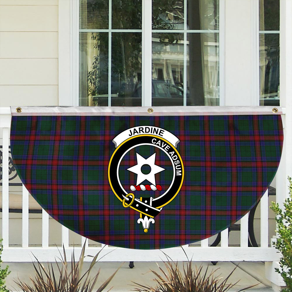 ScotsTee Shop Scottish Jardine Dress Crest Tartan Non-Pleated Fan Flag Bunting Banner