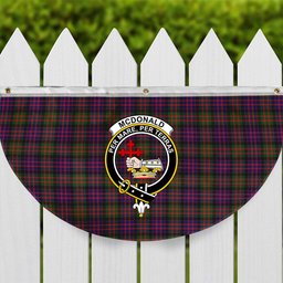 ScotsTee Shop Scottish McDonald Modern Crest Tartan Non-Pleated Fan Flag Bunting Banner