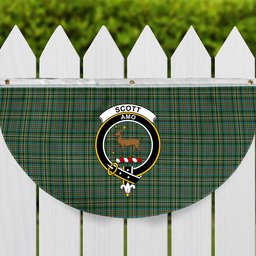 ScotsTee Shop Scottish Scott Green Ancient Crest Tartan Non-Pleated Fan Flag Bunting Banner