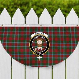 ScotsTee Shop Scottish Menzies 2 Crest Tartan Non-Pleated Fan Flag Bunting Banner