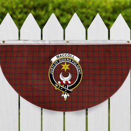 ScotsTee Shop Scottish MacColl Crest Tartan Non-Pleated Fan Flag Bunting Banner