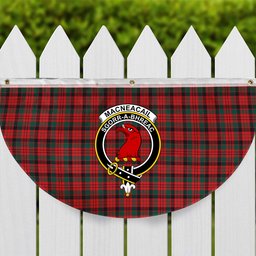 ScotsTee Shop Scottish MacNeacail Modern Crest Tartan Non-Pleated Fan Flag Bunting Banner
