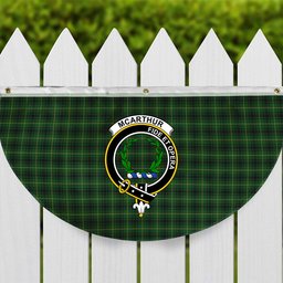 ScotsTee Shop Scottish McArthur Crest Tartan Non-Pleated Fan Flag Bunting Banner