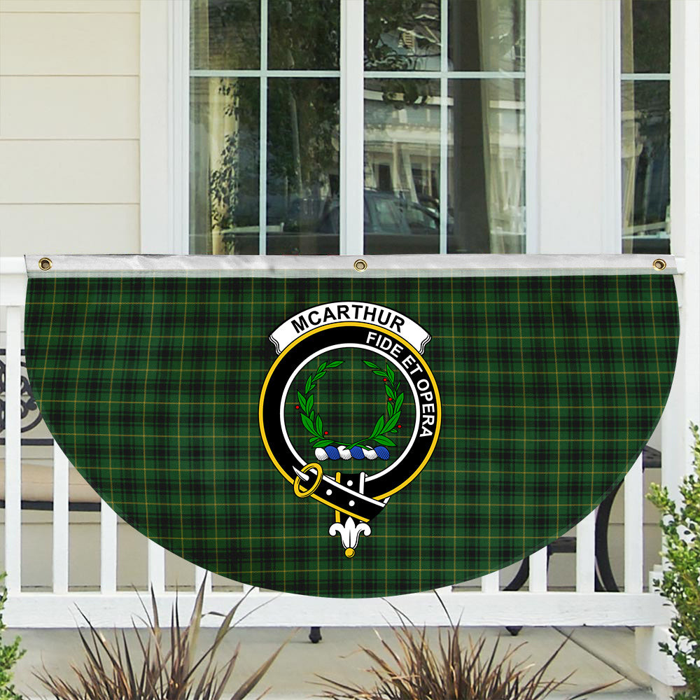 ScotsTee Shop Scottish McArthur Crest Tartan Non-Pleated Fan Flag Bunting Banner
