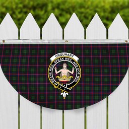 ScotsTee Shop Scottish Urquhart Modern Crest Tartan Non-Pleated Fan Flag Bunting Banner