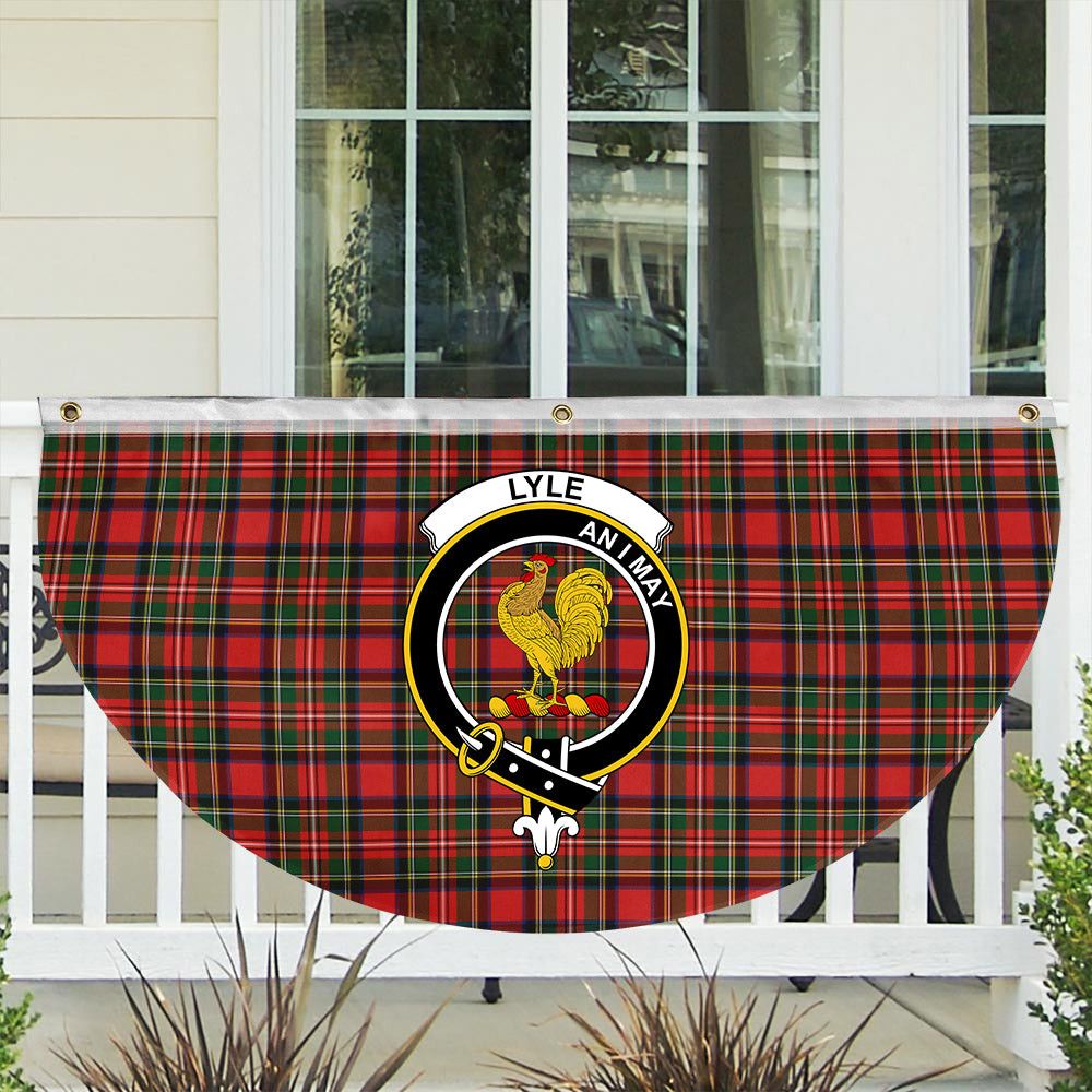 ScotsTee Shop Scottish Lyle Crest Tartan Non-Pleated Fan Flag Bunting Banner