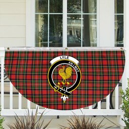 ScotsTee Shop Scottish Lyle Crest Tartan Non-Pleated Fan Flag Bunting Banner