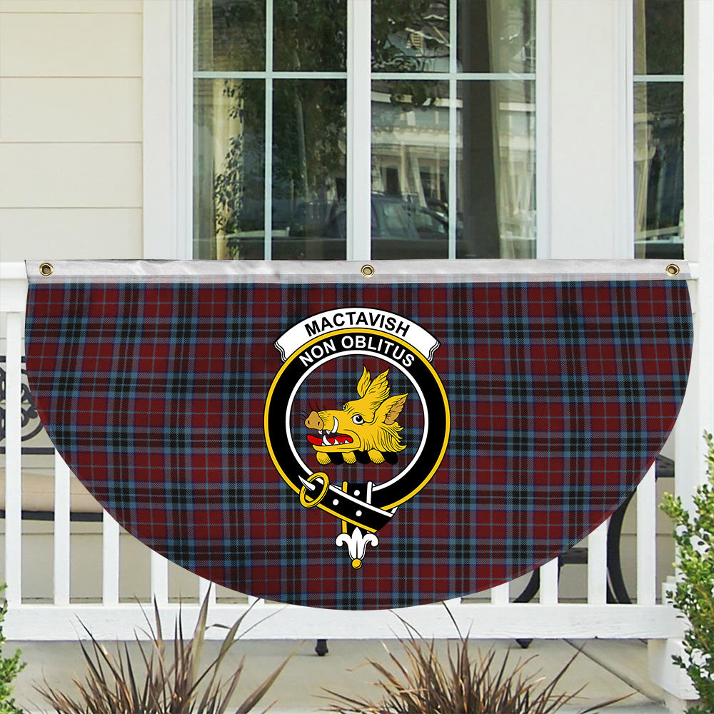 ScotsTee Shop Scottish MacTavish 2 Crest Tartan Non-Pleated Fan Flag Bunting Banner