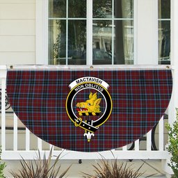 ScotsTee Shop Scottish MacTavish 2 Crest Tartan Non-Pleated Fan Flag Bunting Banner