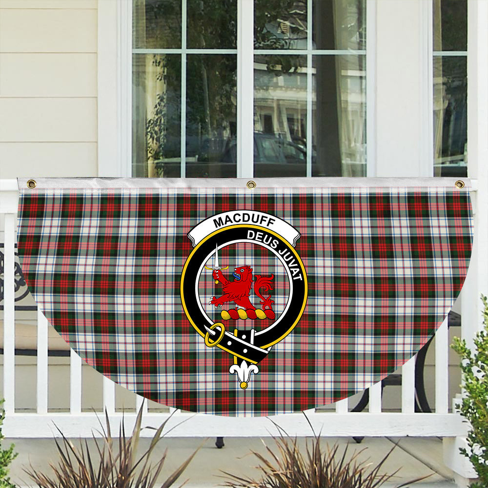 ScotsTee Shop Scottish MacDuff Dress Modern SC Crest Tartan Non-Pleated Fan Flag Bunting Banner
