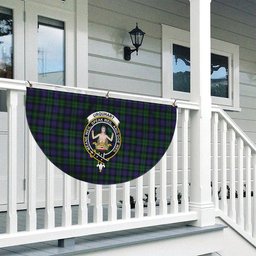 ScotsTee Shop Scottish Urquhart Logan Crest Tartan Non-Pleated Fan Flag Bunting Banner