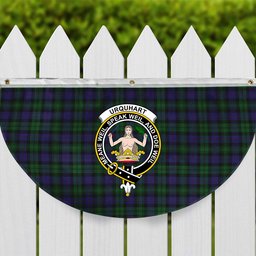 ScotsTee Shop Scottish Urquhart Logan Crest Tartan Non-Pleated Fan Flag Bunting Banner