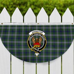 ScotsTee Shop Scottish Johnston Dress Dalgleish Crest Tartan Non-Pleated Fan Flag Bunting Banner