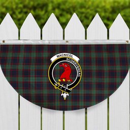 ScotsTee Shop Scottish MacNicol Hunting Modern Crest Tartan Non-Pleated Fan Flag Bunting Banner