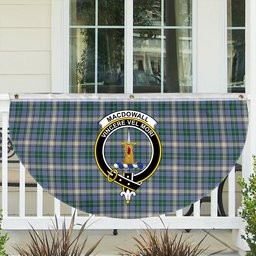 ScotsTee Shop Scottish MacDowall Ancient Crest Tartan Non-Pleated Fan Flag Bunting Banner