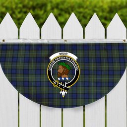 ScotsTee Shop Scottish Muir Modern Crest Tartan Non-Pleated Fan Flag Bunting Banner