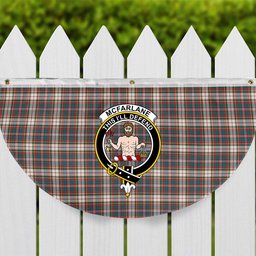 ScotsTee Shop Scottish McFarlane Dress Ancient Crest Tartan Non-Pleated Fan Flag Bunting Banner