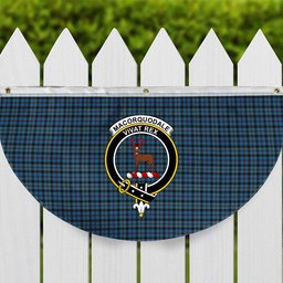 ScotsTee Shop Scottish MacCorquodale Crest Tartan Non-Pleated Fan Flag Bunting Banner