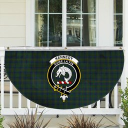 ScotsTee Shop Scottish Kennedy Crest Tartan Non-Pleated Fan Flag Bunting Banner