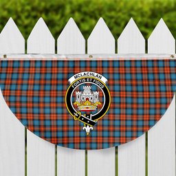 ScotsTee Shop Scottish McLachlan Ancient Crest Tartan Non-Pleated Fan Flag Bunting Banner