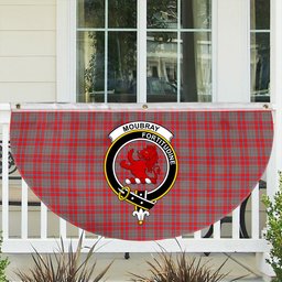 ScotsTee Shop Scottish Moubray Crest Tartan Non-Pleated Fan Flag Bunting Banner