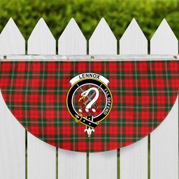 ScotsTee Shop Scottish Lennox Modern Crest Tartan Non-Pleated Fan Flag Bunting Banner