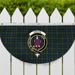 ScotsTee Shop Scottish Ogilvie of Inverarity VS 2 Crest Tartan Non-Pleated Fan Flag Bunting Banner