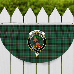 ScotsTee Shop Scottish MacAlpin Ancient Crest Tartan Non-Pleated Fan Flag Bunting Banner