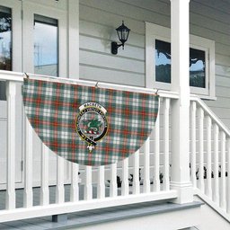 ScotsTee Shop Scottish MacBeth Dress Ancient Crest Tartan Non-Pleated Fan Flag Bunting Banner