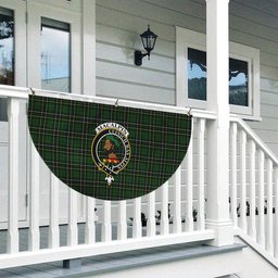 ScotsTee Shop Scottish MacAlpine Modern Crest Tartan Non-Pleated Fan Flag Bunting Banner